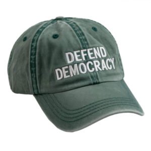 Defend Democracy Embroidered Hat
